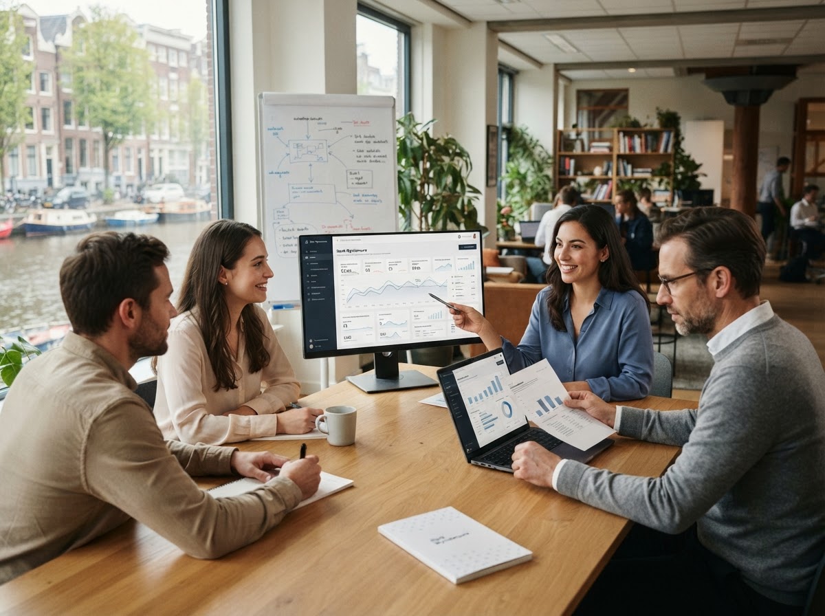 Sterk Wynsteruure analisten die het platform gebruiken voor kwantitatieve marktanalyse